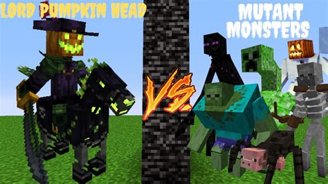 Lord Pumpkin Head Vs Mutant Monsters Minecraft Mob Battle Youtube