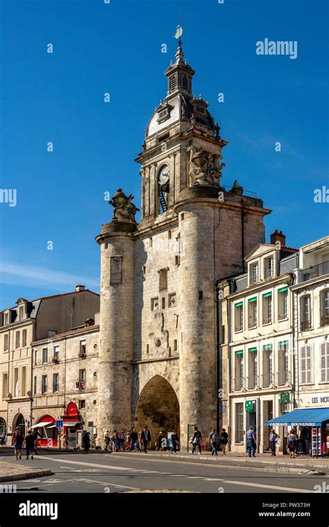 The Great Clock Tower Of La Rochelle Charente Maritime Nouvelle