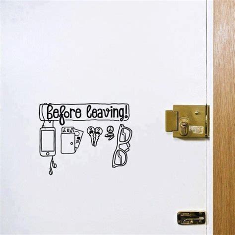 Before Leaving Checklist Sticker