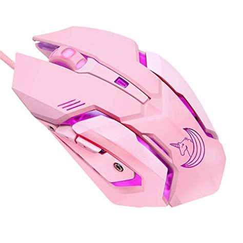 Buy Pink Gaming Mouse Silent Click Led Backlit Optical Game