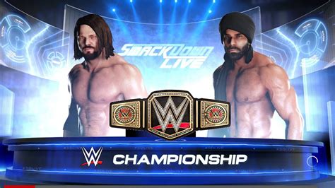 Aj Styles Vs Jinder Mahal For The Wwe Title Sd Live Nov