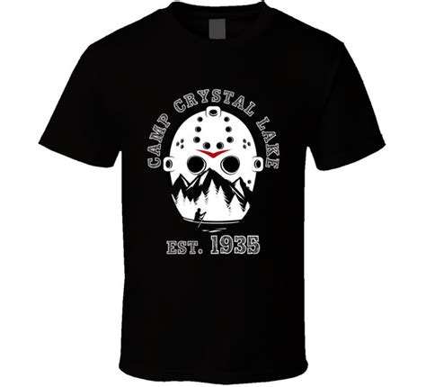 Camp Crystal Lake Jason Voorhees Friday The 13th Movie Lover T Shirt