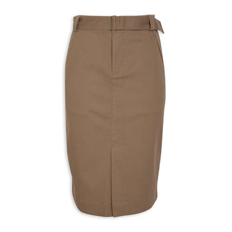 Brown Belted Pencil Skirt 3159427 Daniel Hechter