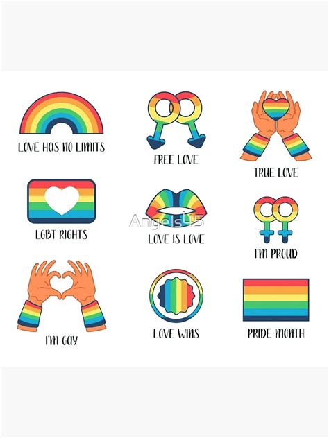 Pride Day Sticker Pack Poster For Sale By Angels45 Redbubble