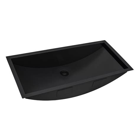 Ruvati 34 X 14 Inch Gunmetal Black Stainless Steel Rectangular Bathroom