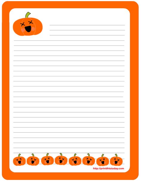 Free Printable Halloween Writing Paper