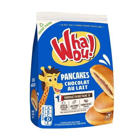 Pancakes Chocolat Au Lait Whaou X7 259g Whaou Le Sachet De 259g à