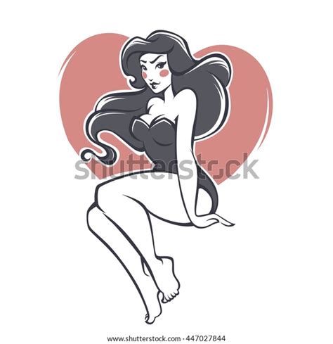 Sexy Plus Size Pinup Girl On Stock Vector Royalty Free 447027844