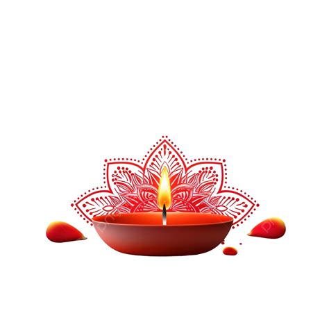 Stylish Happy Diwali Red Banner With Diya Decoration Diwali Decoration