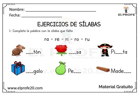 Cuadernillo Completa La Silaba Que Falta Pdf