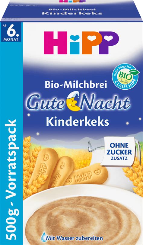 Hipp Bio Milchbrei Gute Nacht Kinderkeks Ab Monat Kg Dauerhaft