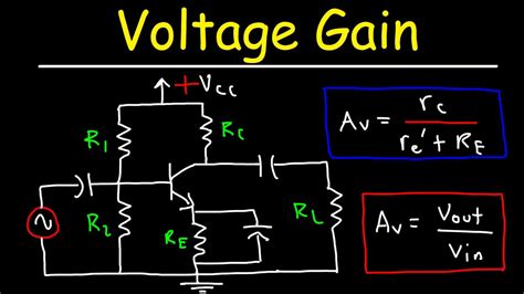 How To Calculate The Voltage Gain Of A Transistor Amplifier Youtube