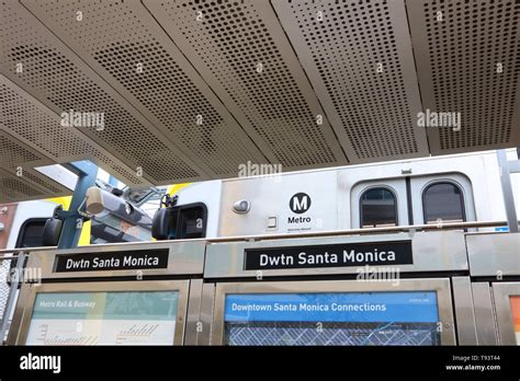 View Of Los Angeles Metro Rail Public Transport Of Los Angeles County