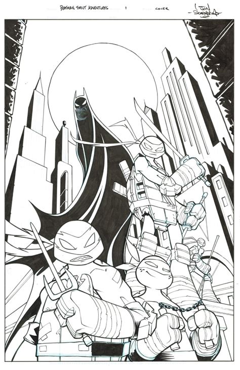 Batman Tmnt Adventures 1 Cover Art The Red J Art Store