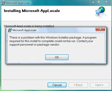 Applocale Hay Un Problema Con Este Paquete De Instalador De Windows