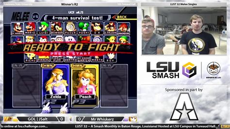 Lust Melee Open Gol Jsalt Sheik Vs Mr Whiskerz Peach Youtube