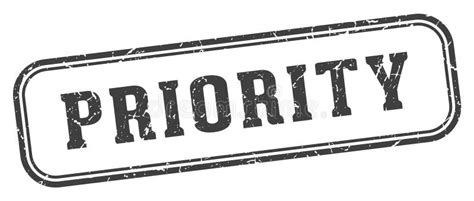 priority stamp priority rectangular stamp  white background stock