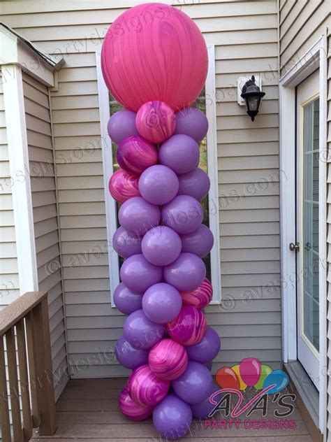 Pink And Purple Balloon Column Make A Statement With This 12ft Spiral