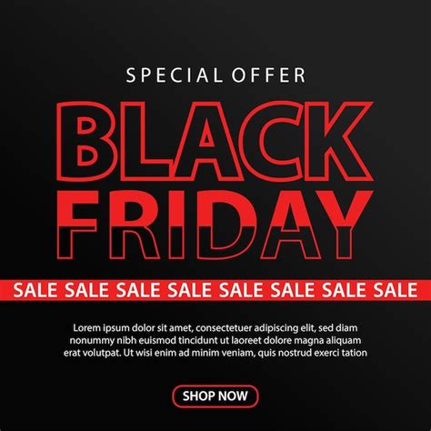 Premium Vector Black Friday Sale Banner Vector Illustration