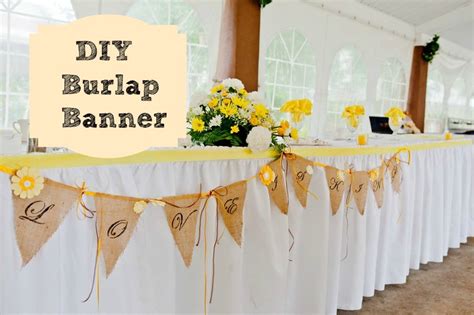 A burlap wedding banner - Debbiedoo's