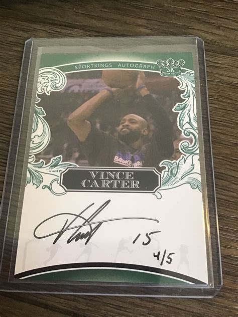 Vince Carter 2021 Sportkings Volume 2 Auto Green 4 5 A49 EBay