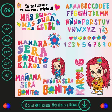 Karol G Manana Sera Bonito Bundle SVG PNG EPS DXF AI Arts Vector