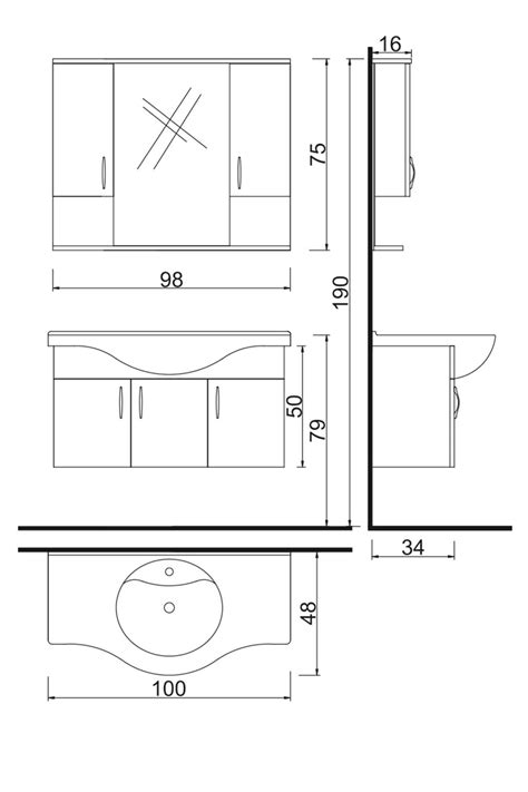 Denko Akyazı 100 cm MDF Alize Banyo Dolabı Takımı