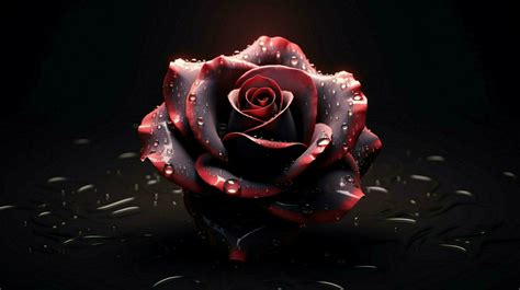 Simple Vectorial Rose Wallpaper Black Background 30679351 Stock Photo