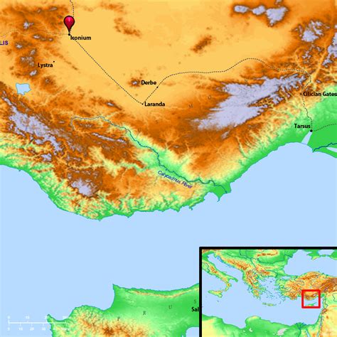 Bible Map Iconium