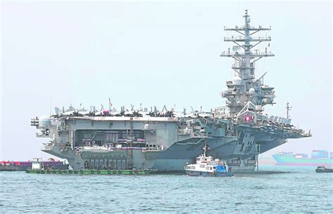 Us Carrier Ronald Reagan Makes Port Call Inquirer News