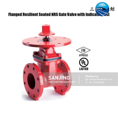 China Ul Fm Flanged Resilient Seated Nrs Gate Valve With Indicator Post