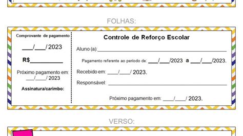 Refor O Escolar Carn Para Controle De Pagamentos Blog Espa O