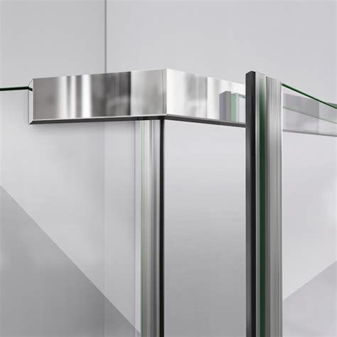 Dreamline Prism Brushed Nickel 34 18 In W X 72 In H Frameless Neo Angle Pivot Shower Door Shen