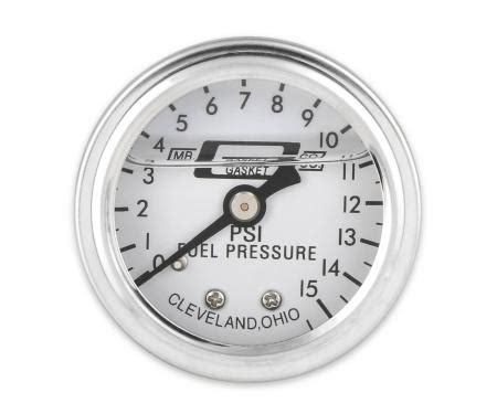 Mr Gasket Fuel Pressure Gauge 0 15 PSI 1 1 2 Inch Diameter 1561