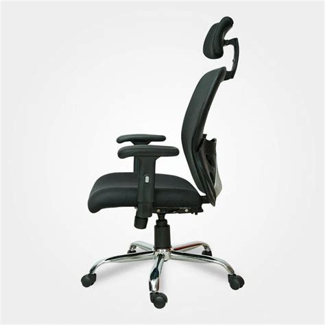 Mesh Geeken High Back Revolving Chair Adjustable Arm Black At Rs