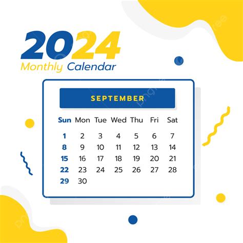 September 2024 Calendar Vector September 2024 Calendar September 2024