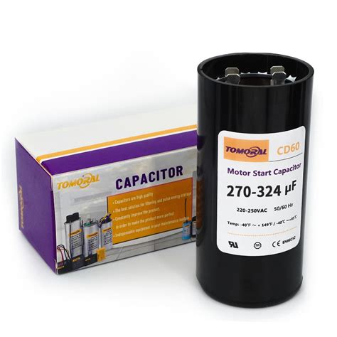 Motor Start Capacitor Uf Mfd Compatible With Vac Vac