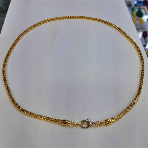 24k Solid Gold Necklace Pure Gold Chain By Estherleejewel Etsy