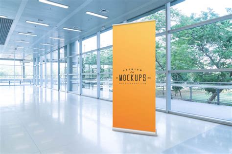 Roll Up Banner Psd Mockup Mockup Daddy