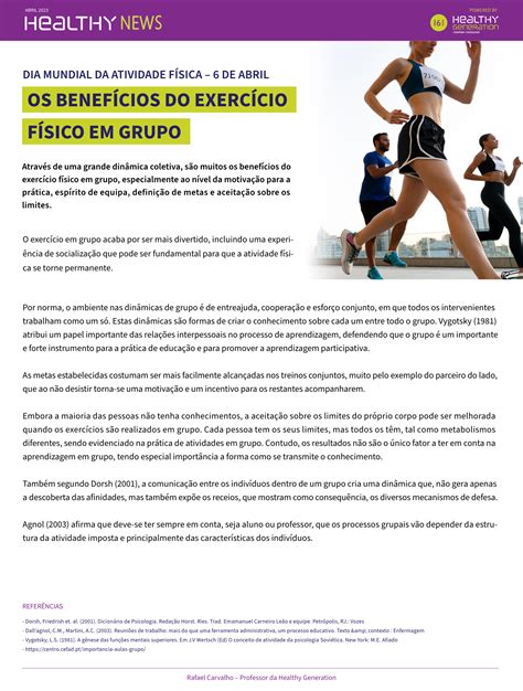 Os Benefícios Do Exercício Físico Em Grupo Healthy Generation