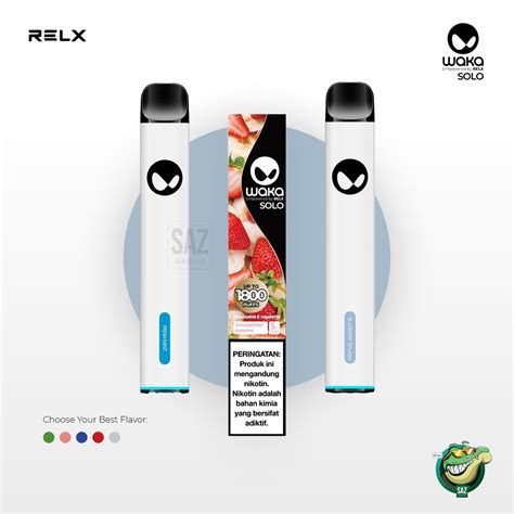 Jual RELX Waka Solo Disposable Pods Satisfaction 1800 Puffs Authentic