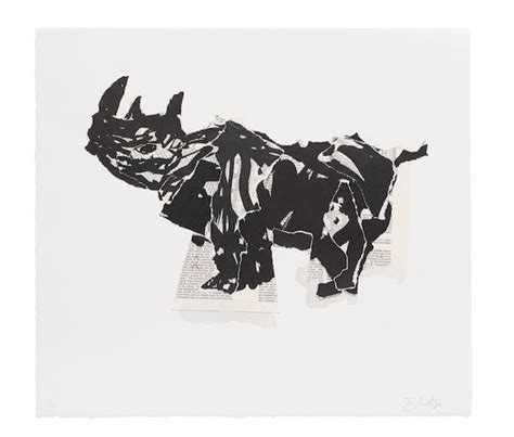 Bonhams William Kentridge Born 1955 Untitled Rhino Iii 2007