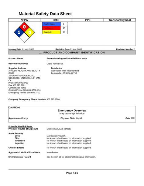 Pdf Material Safety Data Sheet Sds Chemtel Netsds Chemtel Net