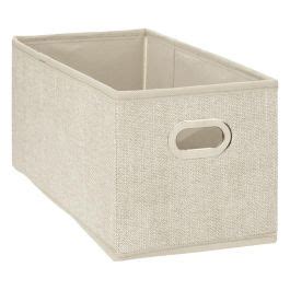 Boîte de rangement pliable beige chiné 15x31 cm Electro Dépôt