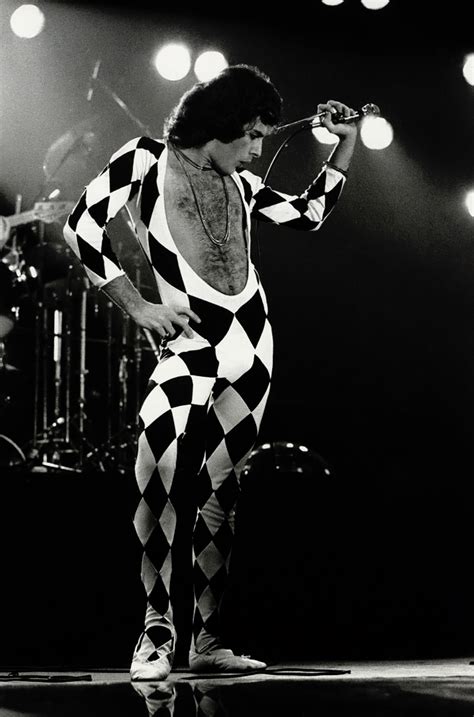 Freddie Mercury In A Harlequin Leotard 1977 Queen Freddie Mercury