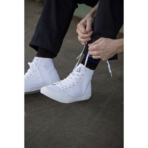 HUF Classic Hi White Canvas Huf White Canvas Chucks Converse