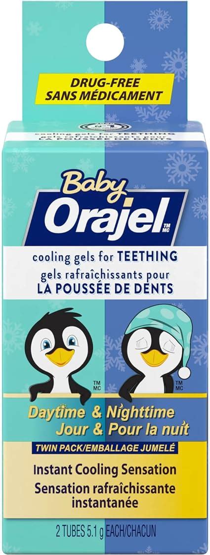 Baby Orajel Daytime And Nighttime Drug Free Cooling Gels For Teething