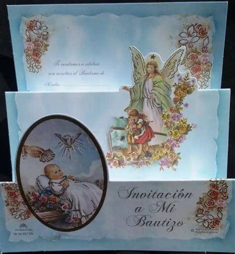 10 INVITACIONES DE A Mi Bautizo Spanish Baptism Christening