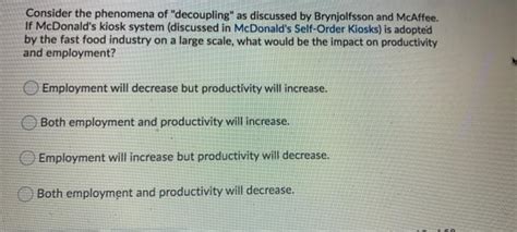 Solved Consider The Phenomena Of Decoupling As Discussed Chegg