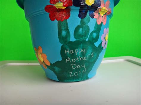 Mother S Day Handprint Flower Pots